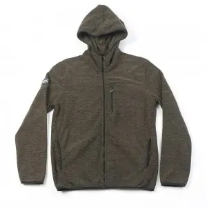 Men’s full zip space dye sustainable polar fleece hoodie