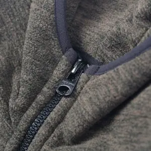 Men’s full zip space dye sustainable polar fleece hoodie