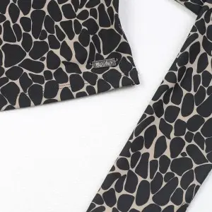 Women’s half zip full print crop long sleeve top