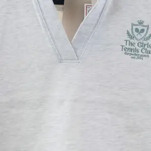 Women Lapel Polo Collar French Terry Sweatshirts with Embroidery