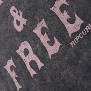 Acid wash garment dye women’s flock print short sleeve T-shirt