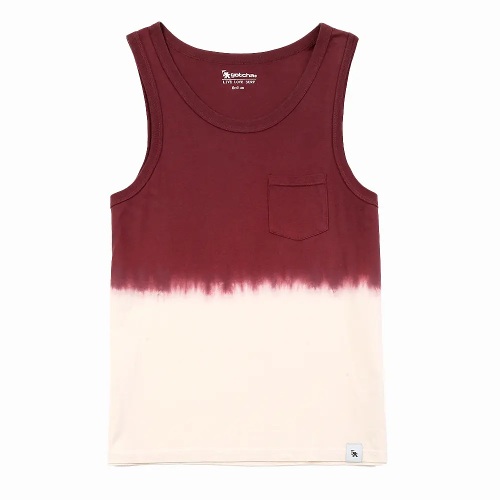 Men’s full cotton dip dye casual tank