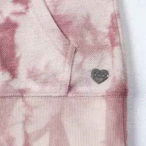 Tie dye women’s zip up casual pique hoodie