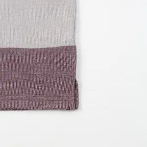 Mélange color Men’s Engineering stripe Jacquard collar polo