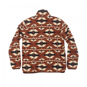 Men’s Cinch Aztec Print double side sustainable polar fleece jacket