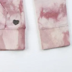 Tie dye women’s zip up casual pique hoodie