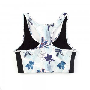 Women’ s high impact double layer full print active bra
