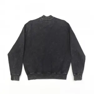 Snowflake washed men’s zip up french terry jacket