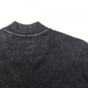 Snowflake washed men’s zip up french terry jacket