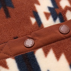 Men’s Cinch Aztec Print double side sustainable polar fleece jacket