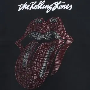 Custom Women Heat-setting Rhinestones Drop Shoulder Sweatshirts