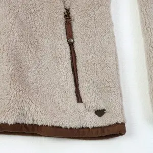 Women’s full zip high collar coral fleece hoodie